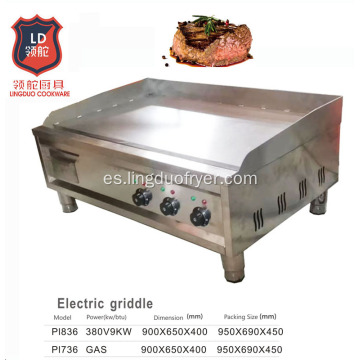 PL836 Equipo de catering Cocina comercial Pliilla eléctrica de acero inoxidable para la parrilla Machinería de utensilios de cocina de pulpo